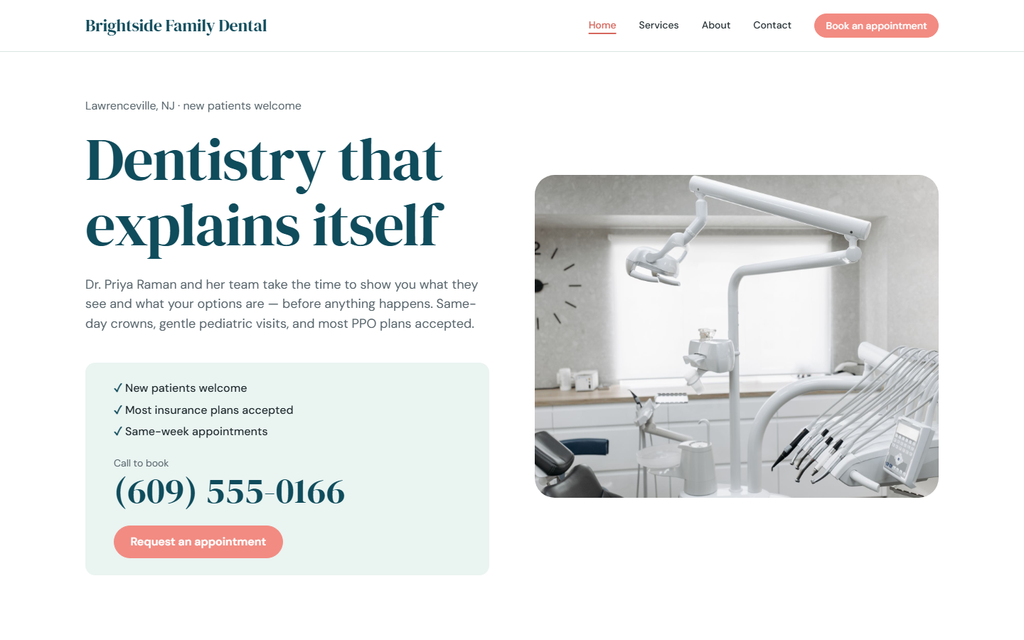 Brightside Family Dental — home page