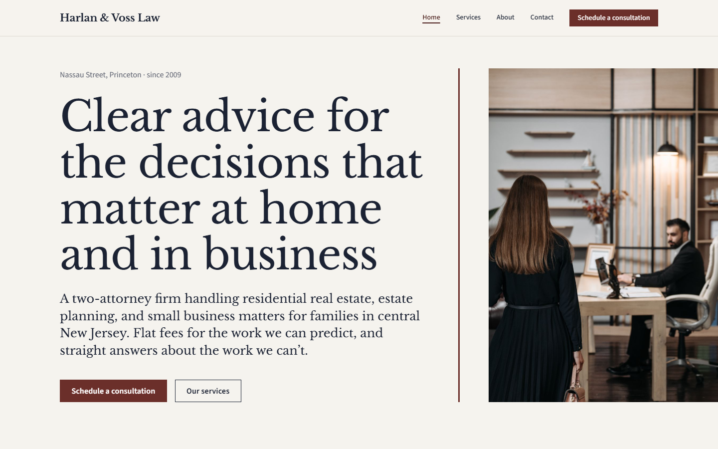 Harlan & Voss Law — home page